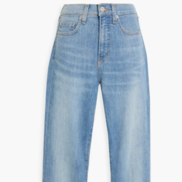 Veronica Beard Carly Kick Flare HR Light Blue Straight Leg Jeans 29 NWT - Picture 2 of 9